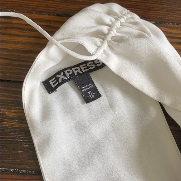 Express White Ruffle Top (XS) - Picture 3 of 4